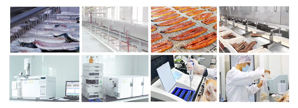 roasted eel production and examination facilities